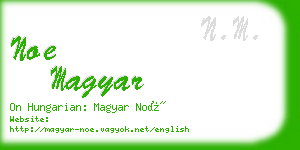 noe magyar business card